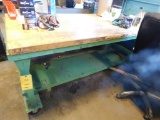 30 in. x 72 in. Rolling Maple Top Work Bench