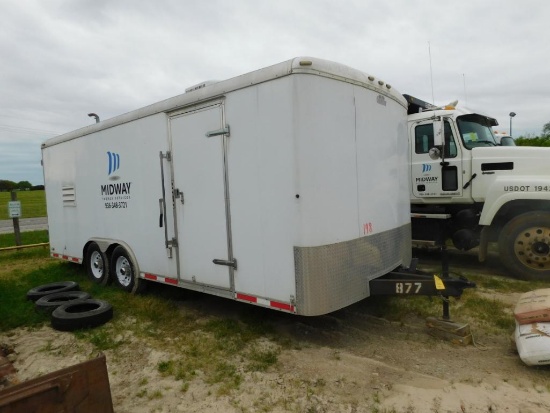 LOT: 2010 Cargo Mate 20 ft. Enclosed Trailer, VIN 5NHUCM25AY061998, with Rear & Side Doors, Self