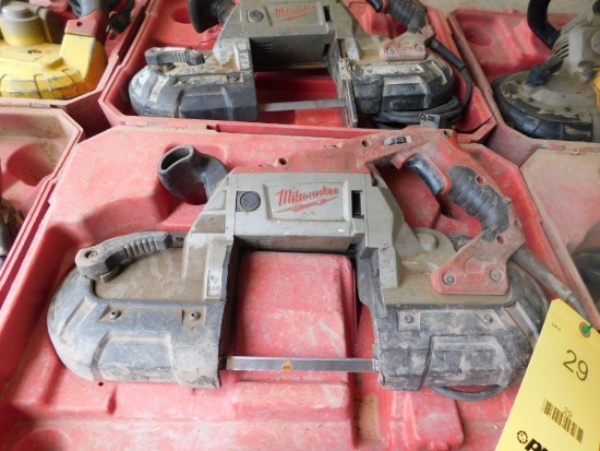 LOT: (2) Milwaukee Portable Band Saws