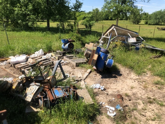 LOT: Assorted Surplus Material - Steel Pipe , Vaves, Piclamps, catwalks, Pi
