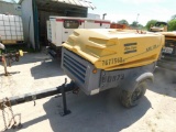 Atlas Copco 49 HP Pull-Behind Air Compressor Model XAS-185JD7, S/N 8972426038, John Deere 2.4 Liter