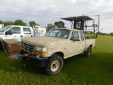 1993 Ford F-150 4x4 Extended Cab Hunting Truck with Platform & Winch, VIN 1FTEX14N1PKA60848, 6-1/2