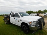 2014 Dodge Ram 3500 Heavy Duty 4x4 Crew Cab Flatbed Truck, VIN 3C7WRTCJ2EG317905, 9-1/2 ft. Flatbed