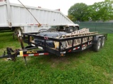 LOT: 2015 Big Tex 20 ft. Tandem-Axle Trailer, VIN 16VPX2025F2077973, with Contents of (3) Ladders,