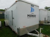 LOT: 2015 Cargo Mate 20 ft. Tandem-Axle Enclosed Trailer, VIN 49TCB202XF1016220, Rear & Side Doors,
