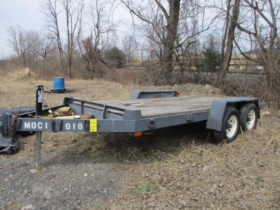 1999 Eagle Tandem Axle 16 ft. Flat Deck Tag Trailer With 225/75R15 Tires, VIN 4KPFT1923XP002594