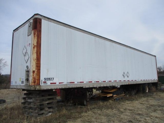 1983 48 ft. Tandem Axle Dry Van Trailer With Sliding Spring Suspension, 275/80 R22.5 Tires. (Used