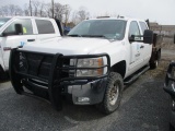 2010Chevrolet 2500 4x2 Flatbed Supervisor Truck, Gasoline Engine, Automatic Transmission, Crew Cab,