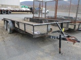 2011 East Texas 16 ft. Tandem Axle Tag Trailer with 12 in. High Sides, 205/75R15 Tires, VIN