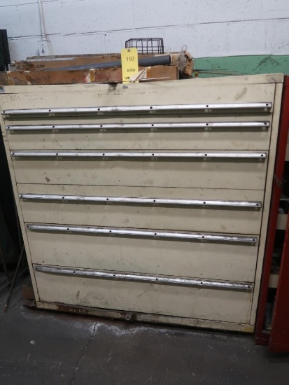 LOT: Lista 6-Drawer Tool Cabinet with Contents of Welding Supplies, Rod, Tools, etc.