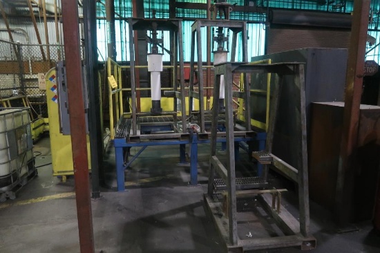 LOT: Spinning Nozzle Repair Station, with Platform, Racks & Nozzles