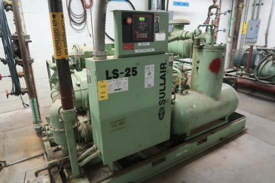 Sullair 200 HP Rotary Air Compressors Model LS-25-2001-LW/C, S/N 003-125954, with Touchpad Control