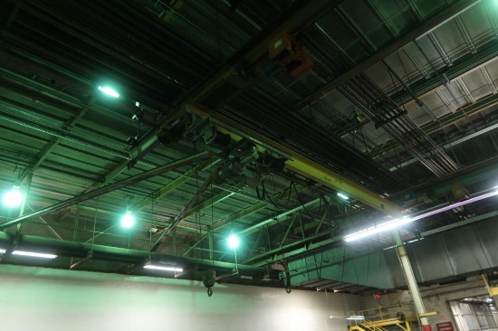 1/2 Ton x 25 ft. (est.) Underhung Bridge Crane, 30 ft. (est.) Runway (as is)