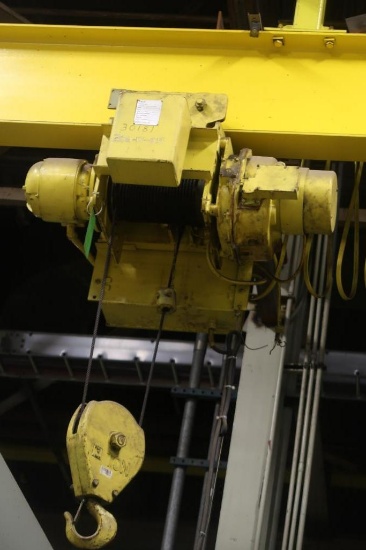 Yale 3 Ton Cable Hoist, Pendant, Travel, 30 ft. (est.) Single Runway (as is)