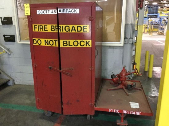 LOT: Fire Equipment in (3) Cabinets & Closet