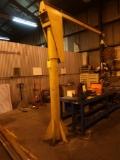 Gorbel 360 Degree Floor Mounted Jib Crane, with 1 Ton Chain Fall
