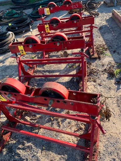LOT: (4) Pipe Stands with Rollers