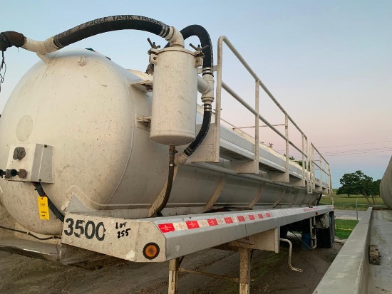 2014 Dragon 130 BBL Vacuum Trailer, VIN 1UNST4225EL130561, Air Ride (#3500)