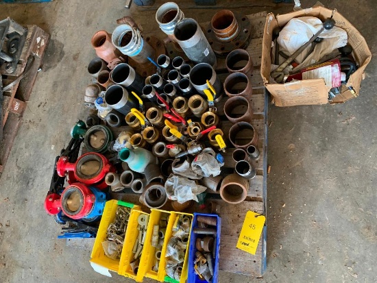 LOT: Assorted 2 in. & 4 in. Fittings, Ball Valves