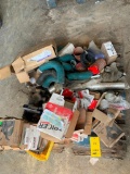 LOT: Assorted Hoses, U-Joints, Oil, Oil Drain Pan