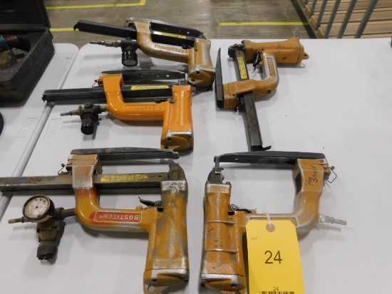 LOT: (5) Bostitch Pneumatic Carton Staple Guns