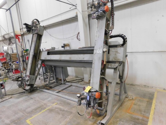 72 in. x 100 in. Programmable Pneumatic Fiberglass Tilt Frame Clamp, with Top & Bottom Left Boring &