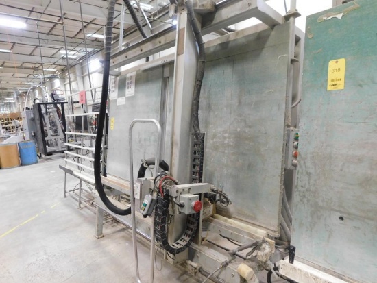 Erdman Programmable Vertical Hot Melt Sealant Table Model VH4296FB, S/N 3445-1-4/04, Touchpad