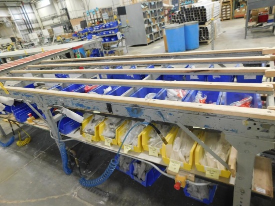 12 ft. x 4 ft. Horizontal Slide Table & 104 in. Roller Conveyor