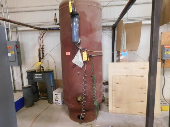 8 ft. High x 3 ft. Dia. (est.) Air Receiver Tank (on mezzanine)