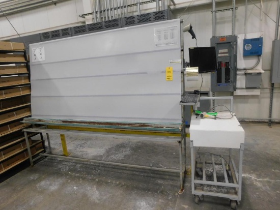 8 ft. x 4 ft. Vertical Inspection Table with Bar Code Scanner