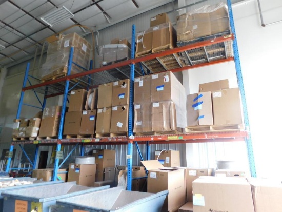 LOT: (3) Sections 18 ft. High x 8 ft. Wide x 42 in. Deep (est.) Pallet Rack with Wire Decking, with