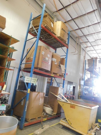 LOT: (1) Section 18 ft. High x 8 ft. Wide x 42 in. Deep (est.) Pallet Rack with Wire Decking, with