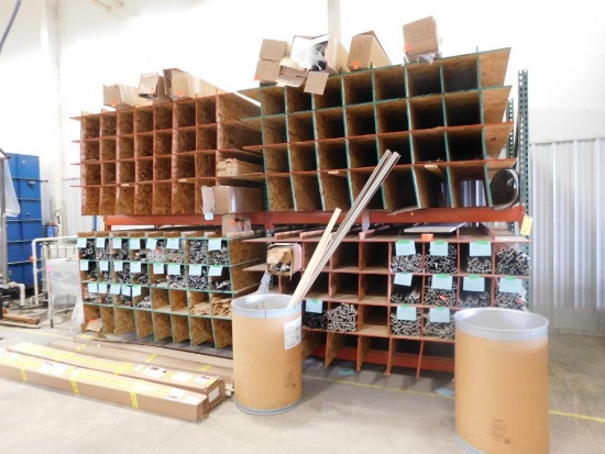 LOT: (2) Sections of Rack, with Contents of Aluminum Extrusion