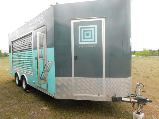 25 ft. Tandem-Axle Window & Door Display V-Nose Trailer, VIN N/A, Heat, A/C, Onan Gas Powered