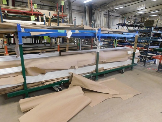 LOT: (17) Assorted Length Long Rolling Liftable Extrusion Carts (carts only)