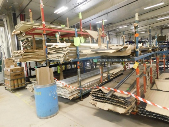 LOT: (17) Assorted Length Long Rolling Liftable Extrusion Carts (carts only)