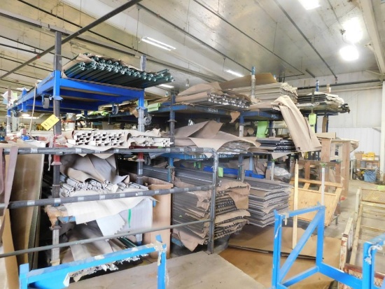 LOT: (23) Assorted Length Long Rolling Liftable Extrusion Carts (carts only)