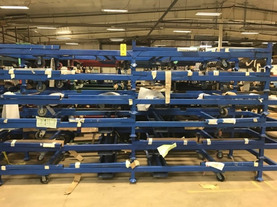 LOT: (6) 14 ft. Rolling Liftable Extrusion Carts