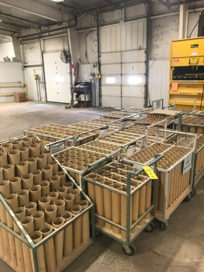LOT: (20) Assorted Size Rolling Tube Carts