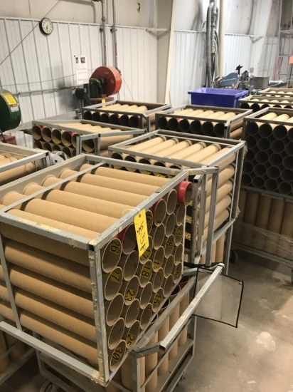 LOT: (20) Assorted Size Rolling Tube Carts