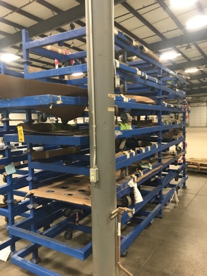LOT: (8) Rolling Large Frame Extrusion Carts