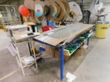 LOT: Assembly Table & (3) Sash Racks (on mezzanine)
