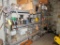 LOT: (3) Shelves & (2) File Cabinets with Assorted Wire, Electrical Boxes, Rolls Hose, Lights,