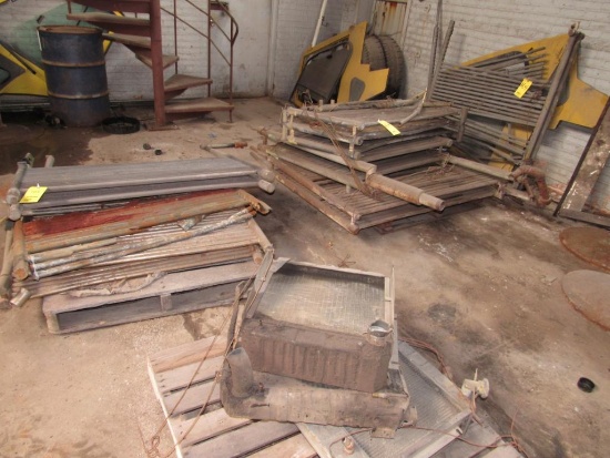 LOT: Assorted Used Zirconium Heat Coils on (2) Skids and by West Wall, also (3) Used Radiators on