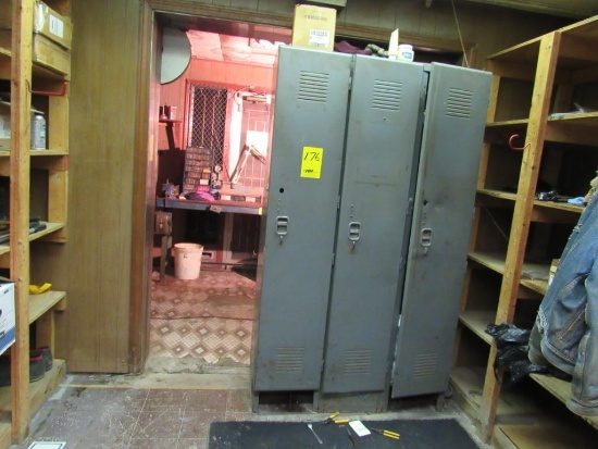 LOT: Contents of (4) Rooms including Assorted Office Supplies, Assorted Lockers, (2) 2-Door Steel