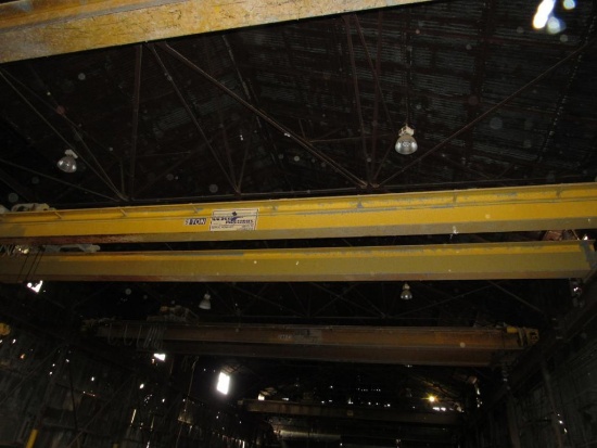 Uesco 5 Ton x 48 ft. Twin Girder Top Running Bridge Crane, S/N 08-2813, Pendant