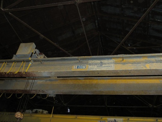 Uesco 5 Ton x 48 ft. Twin Girder Top Running Bridge Crane, S/N 97-1026, Pendant