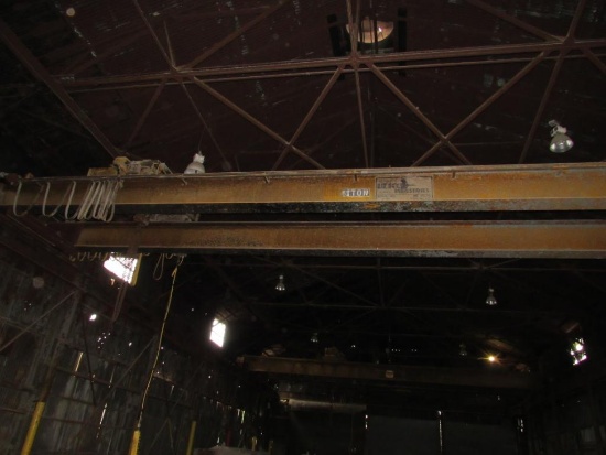 Uesco 5 Ton x 48 ft. Twin Girder Top Running Bridge Crane, S/N 93-284, Pendant