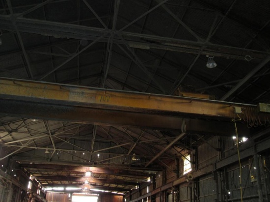 Uesco 5 Ton x 48 ft. Twin Girder Top Running Bridge Crane, S/N 91-135, Pendant