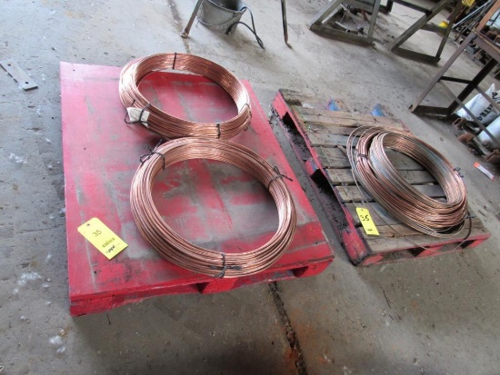 LOT: Approx. 300 lbs. Nehring #2-SOL-HD- BC Solid Copper Wire (approx. 1/4 in.) on (2) Skids